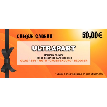 Chèque Cadeau 50€ Ultrapart